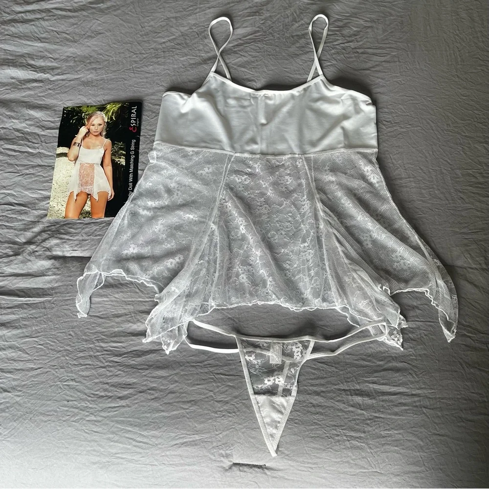 NEW Espiral Lingerie Baby Doll With Matching G-String Size XL - Picture 5 of 6